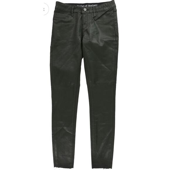 Articles of Society Womens Sarah Release Hem Skinny Fit Black Jeans Size 26 - Picture 1 of 13
